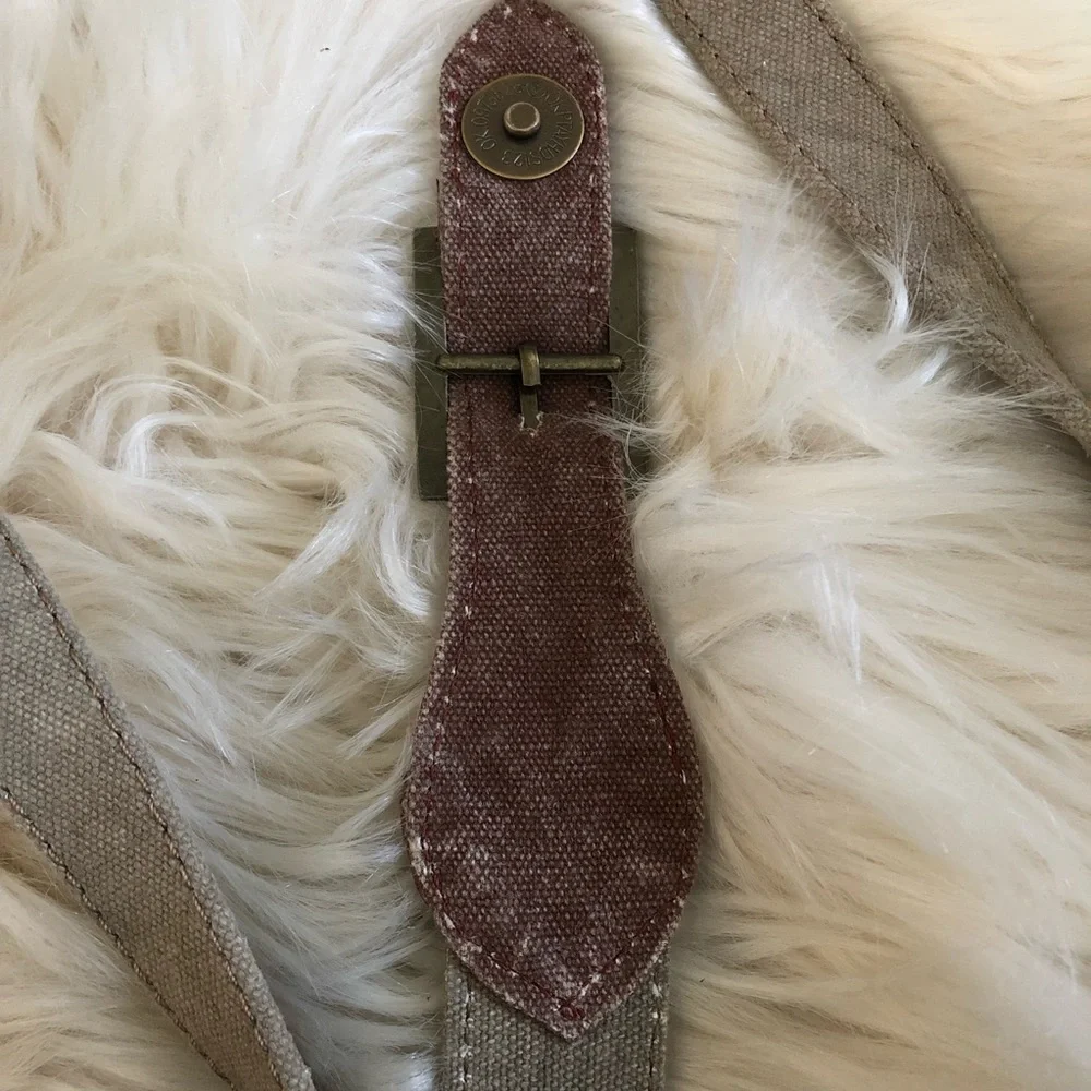 Mona B canvas and vegan leather crossbody purse with built in wallet - Picture 9 of 12